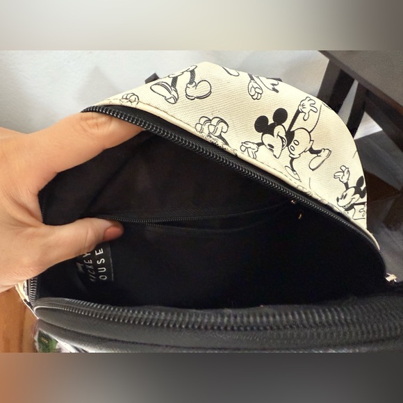 Disney Black and White Mickey Mouse Backpack all over